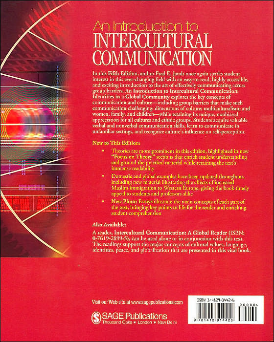 An Introduction to Intercultural Communication: Identities in a Global Community