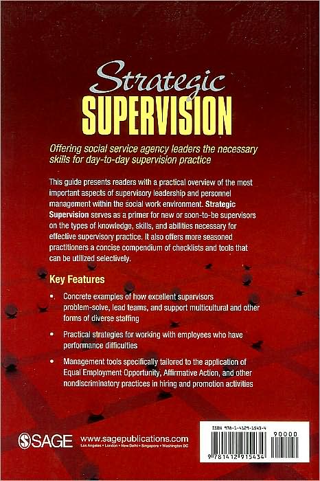 Strategic Supervision: Personnel Management in Human Service