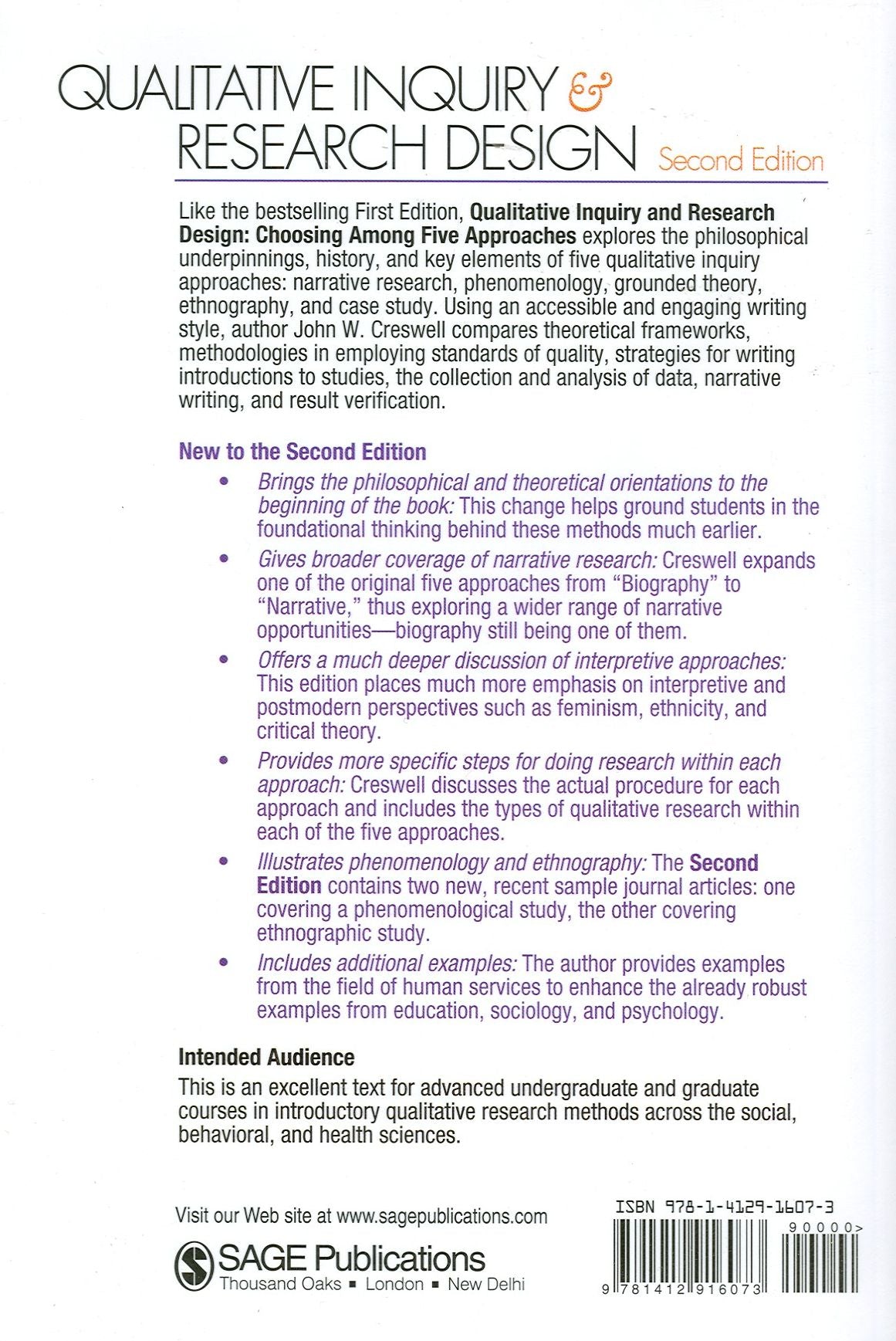 Qualitative Inquiry and Research Design: Choosing Among Five Approaches
