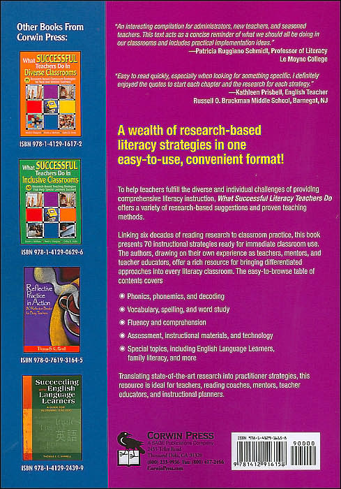 What Successful Literacy Teachers Do: 70 Research-Based Strategies for Teachers, Reading Coaches, and Instructional Planners