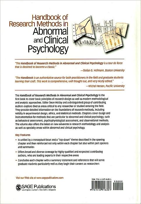 Handbook of Research Methods in Abnormal and Clinical Psychology