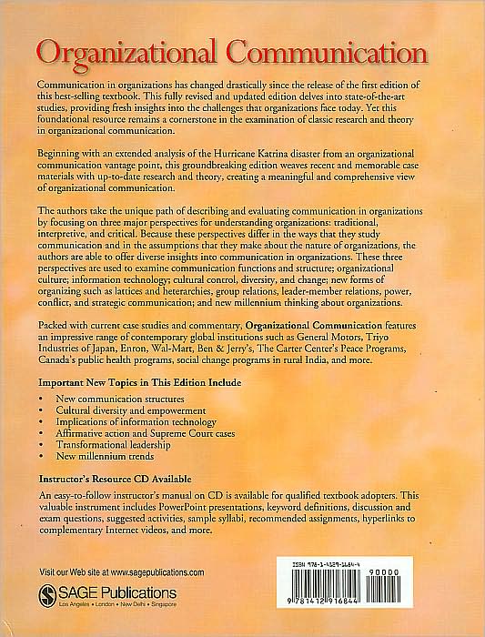 Organizational Communication: Perspectives and Trends