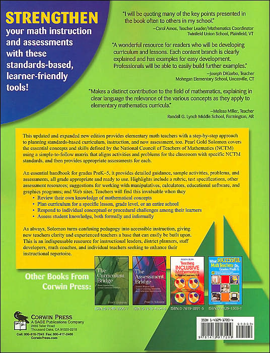 The Math We Need to Know and Do in Grades PreK-5: Concepts, Skills, Standards, and Assessments