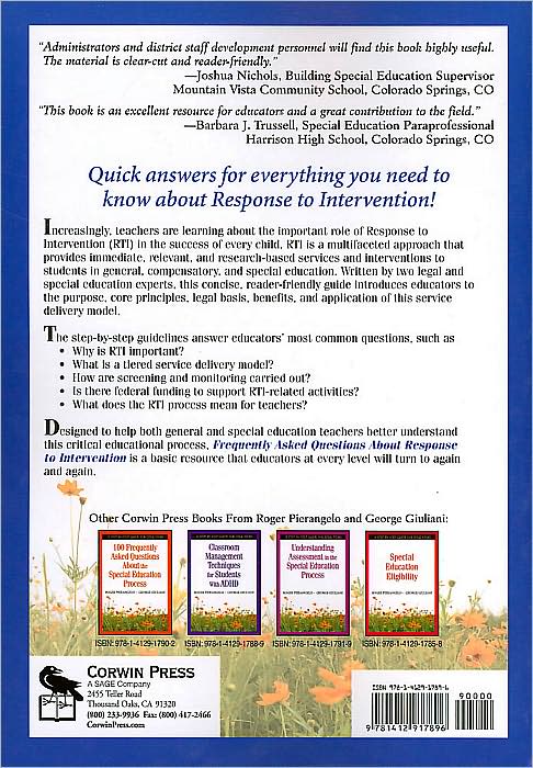 Frequently Asked Questions about Response to Intervention