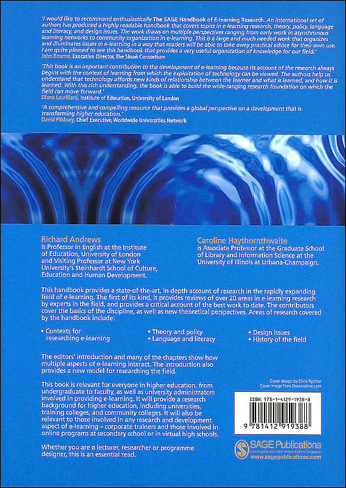The SAGE Handbook of E-learning Research