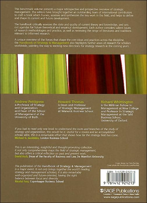 Handbook of Strategy and Management