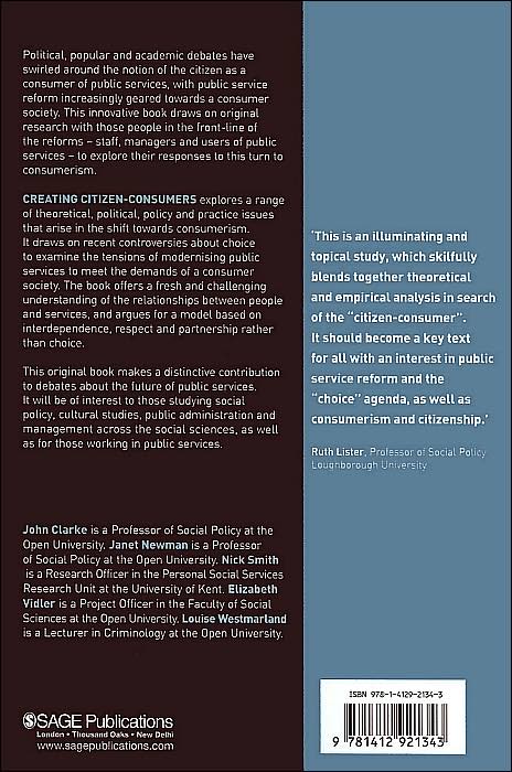 Creating Citizen-Consumers: Changing Publics and Changing Public Services