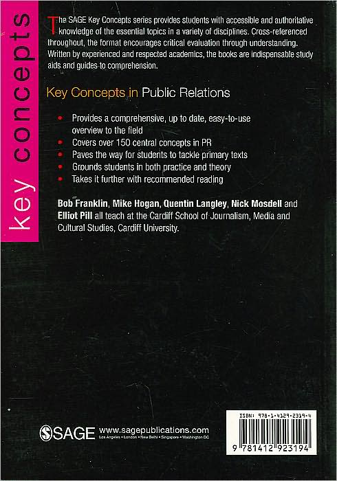 Key Concepts in Public Relations