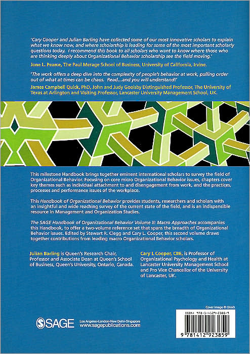 The SAGE Handbook of Organizational Behavior: Volume One: Micro Approaches