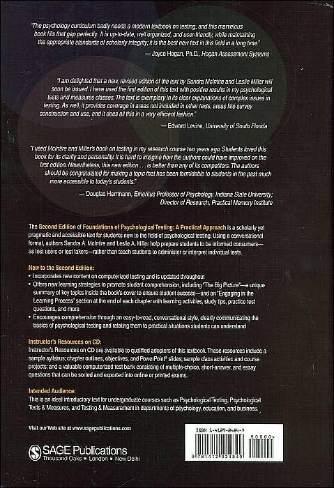 Foundations of Psychological Testing: A Practical Approach