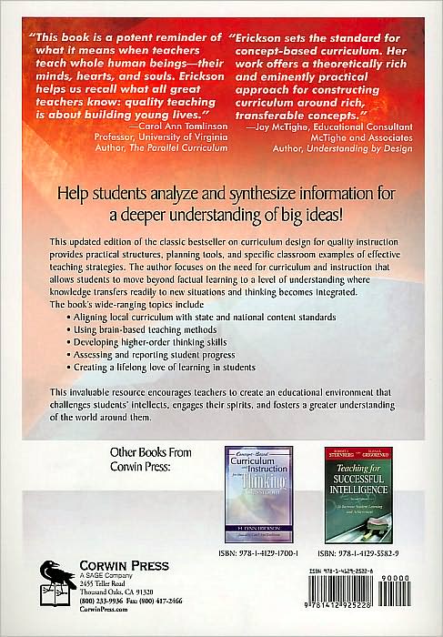 Stirring the Head, Heart, and Soul: Redefining Curriculum, Instruction, and Concept-Based Learning