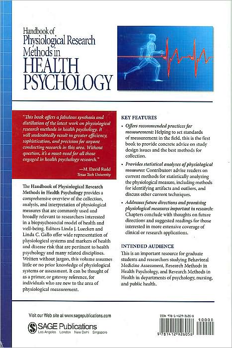 Handbook of Physiological Research Methods in Health Psychology