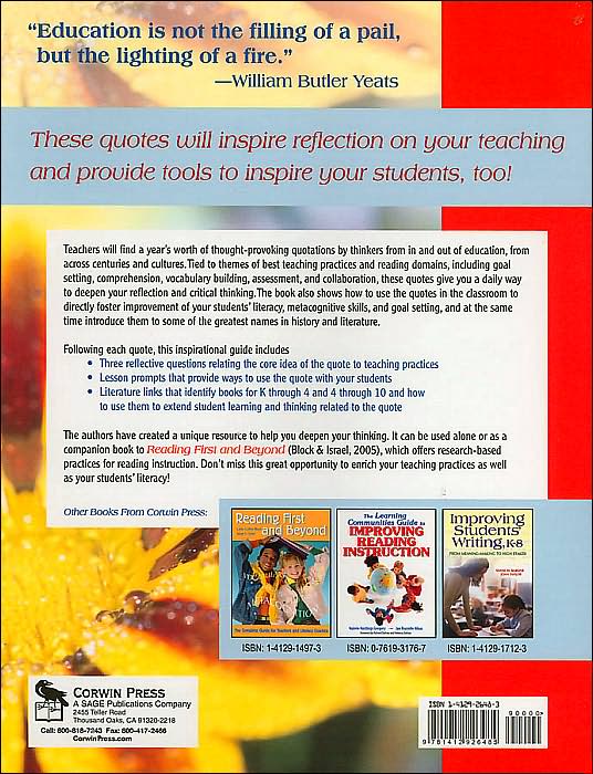 Quotes to Inspire Great Reading Teachers: A Reflective Tool for Advancing Students' Literacy