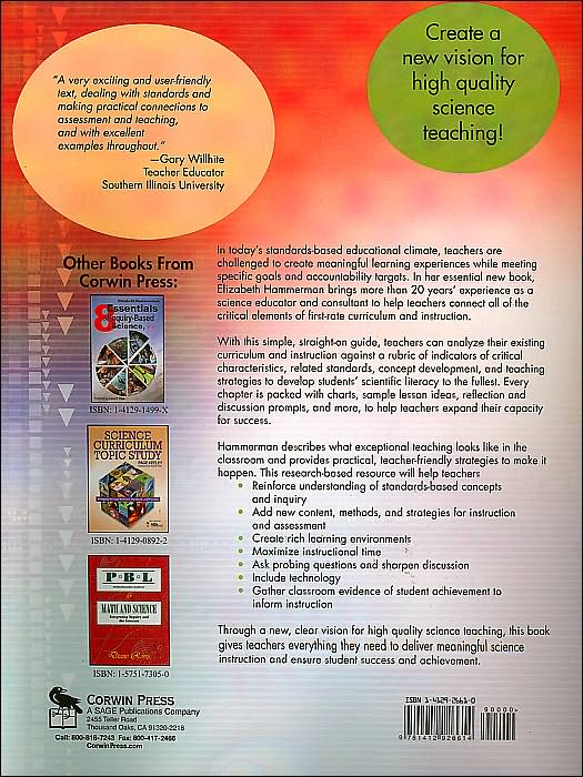 Becoming a Better Science Teacher: 8 Steps to High Quality Instruction and Student Achievement