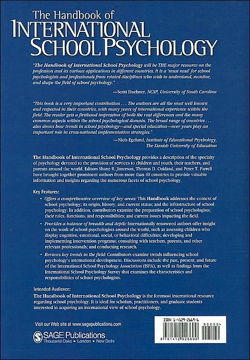 The Handbook of International School Psychology