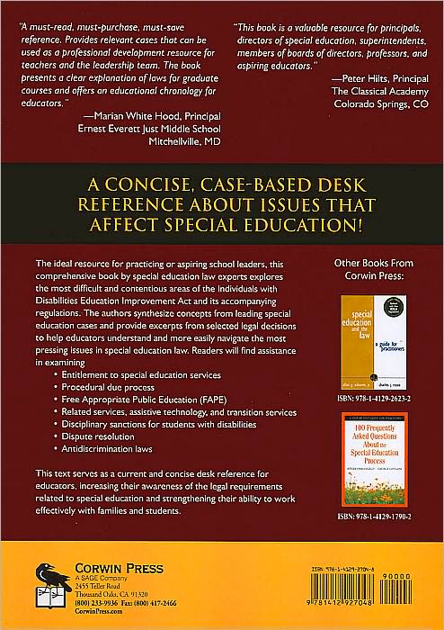 Essential Concepts and School-Based Cases in Special Education Law
