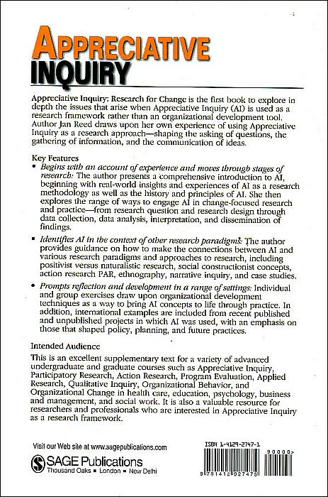 Appreciative Inquiry: Research for Change