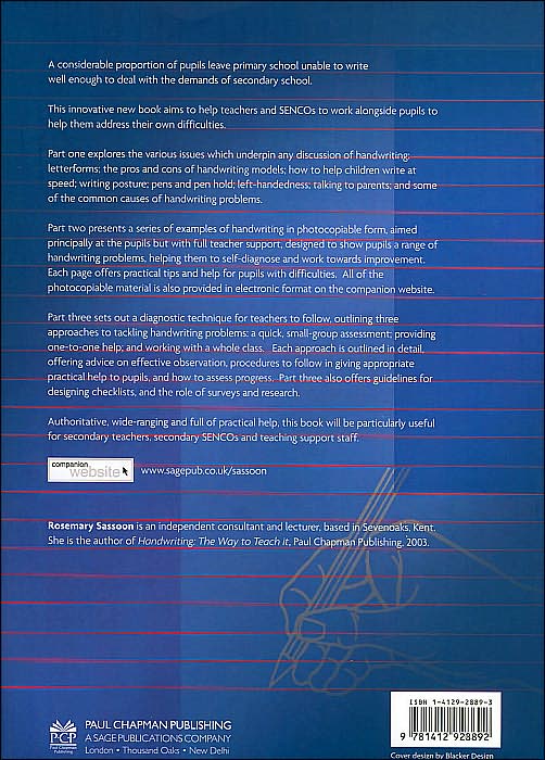 Handwriting Problems in the Secondary School