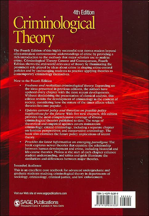 Criminological Theory: Context and Consequences
