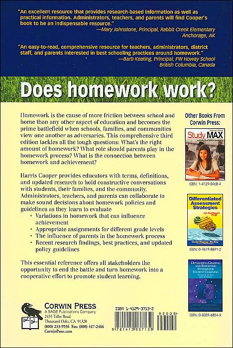 The Battle Over Homework: Common Ground for Administrators, Teachers, and Parents