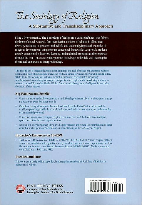 Sociology of Religion: A Substantive and Transdisciplinary Approach