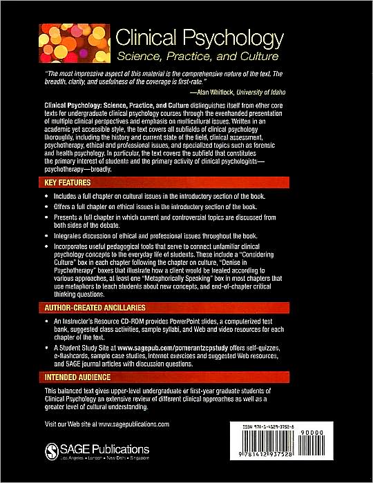 Clinical Psychology: Science, Practice, and Culture