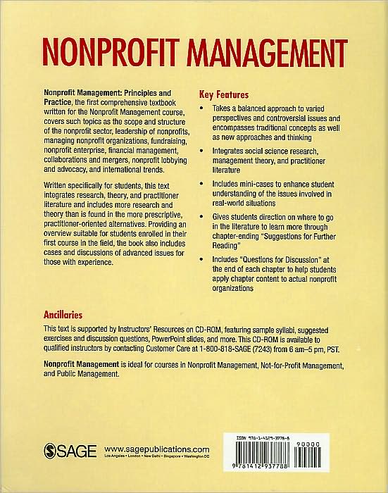 Nonprofit Management: Principles and Practice