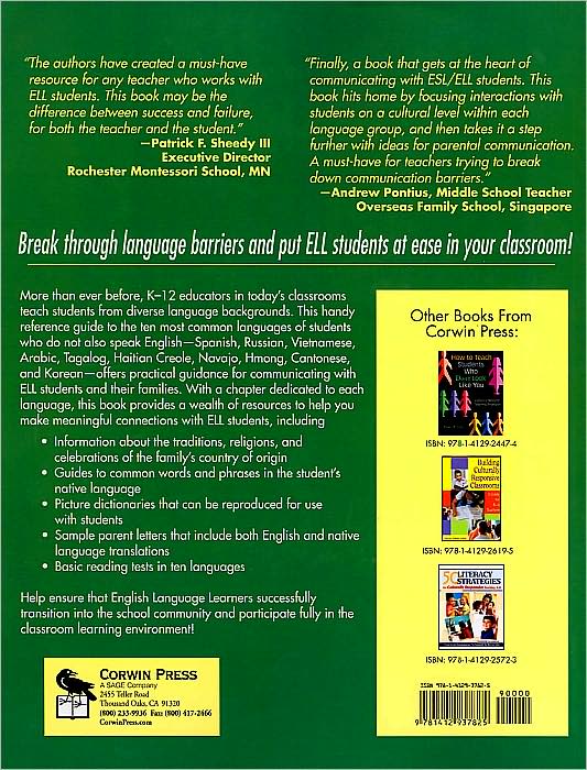 Ten Languages You'll Need Most in the Classroom: A Guide to Communicating With English Language Learners and Their Families