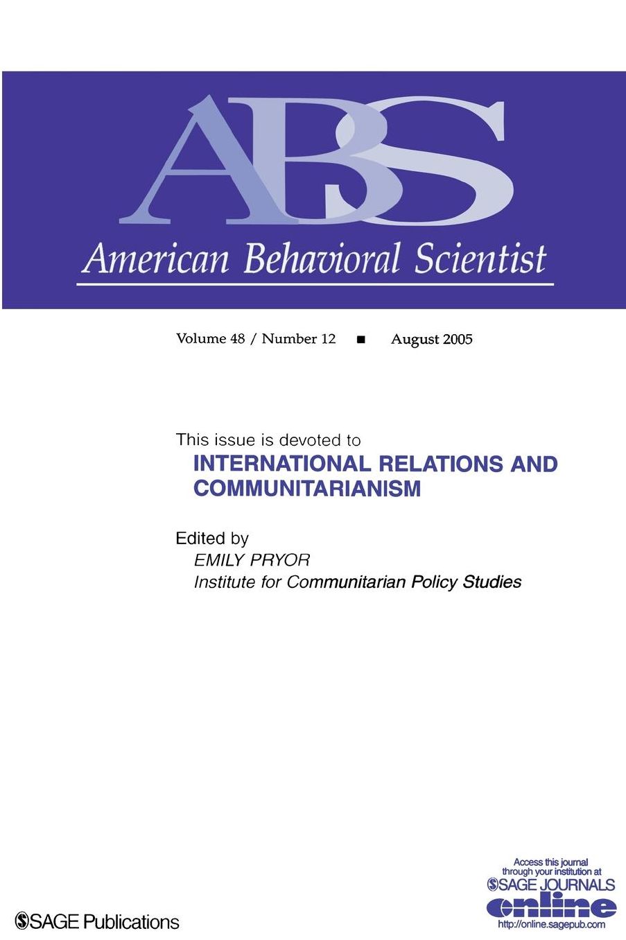 International Relations and Communitarianism