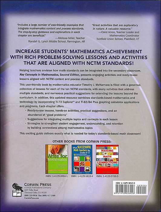 Key Concepts in Mathematics: Strengthening Standards Practice in Grades 6-12