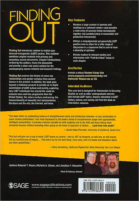 Finding Out: An Introduction to LGBT Studies
