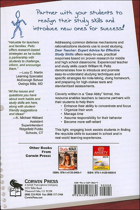 Dear Teacher: Expert Advice for Effective Study Skills