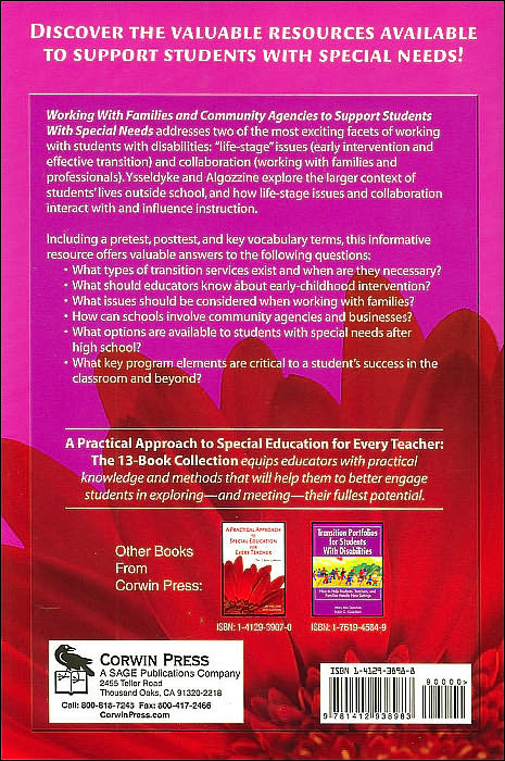 Working With Families and Community Agencies to Support Students With Special Needs: A Practical Guide for Every Teacher (Practical Approach to Special Education for Every Teacher Series)