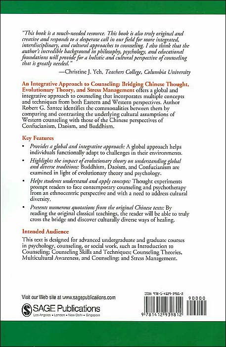 An Integrative Approach to Counseling: Bridging Chinese Thought, Evolutionary Theory, and Stress Management (Multicultural Aspects of Counseling And Psychotherapy Series)