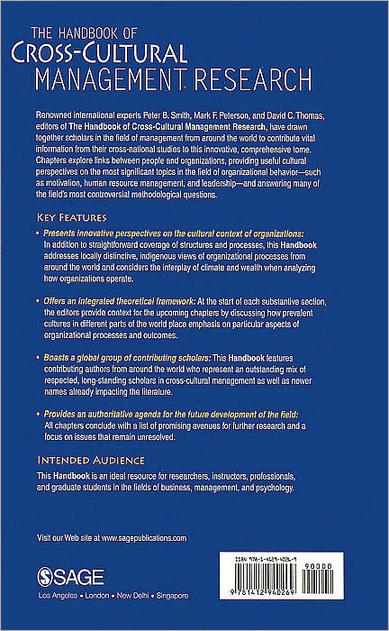 The Handbook of Cross-Cultural Management Research
