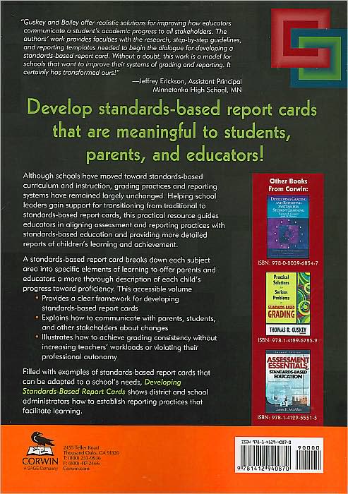 Developing Standards-Based Report Cards