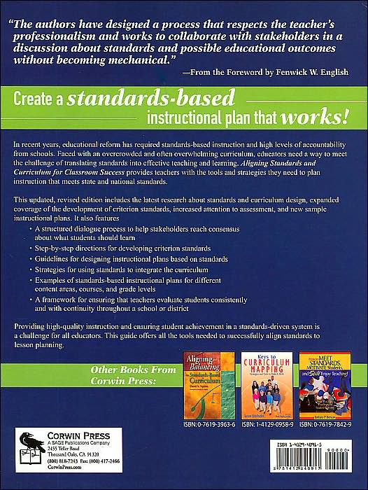 Aligning Standards and Curriculum for Classroom Success