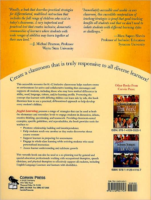 Joyful Learning: Active and Collaborative Learning in Inclusive Classrooms