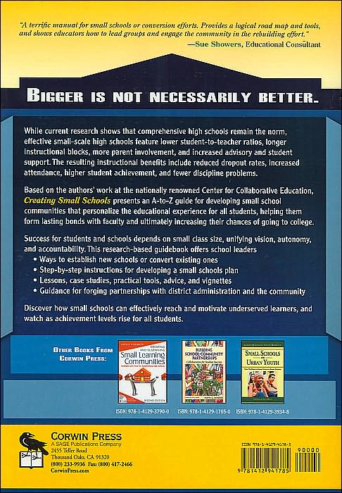 Creating Small Schools: A Handbook for Raising Equity and Achievement
