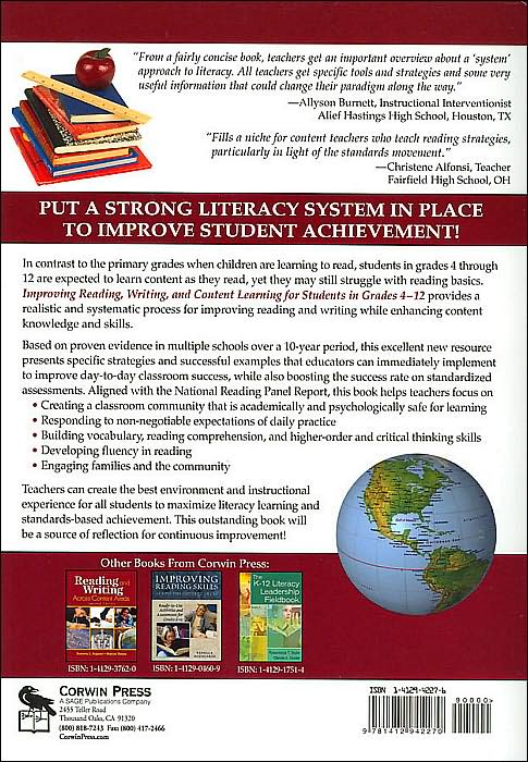 Improving Reading, Writing, and Content Learning for Students in Grades 4-12