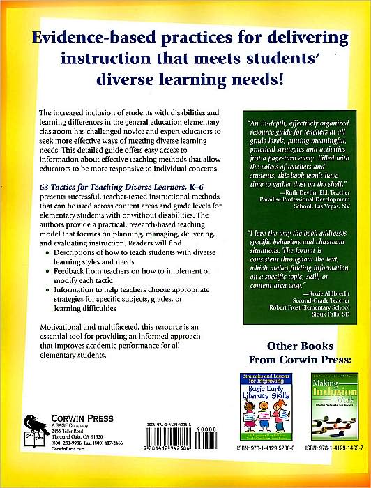 63 Tactics for Teaching Diverse Learners, K-6