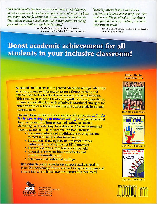 55 Tactics for Implementing RTI in Inclusive Settings
