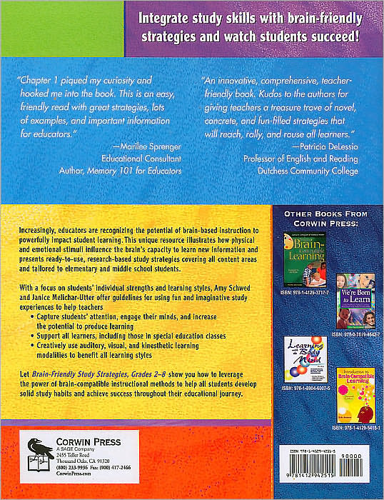 Brain-Friendly Study Strategies, Grades 2-8: How Teachers Can Help Students Learn