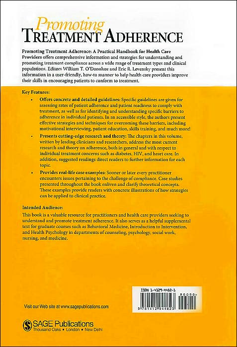 Promoting Treatment Adherence: A Practical Handbook for Health Care Providers