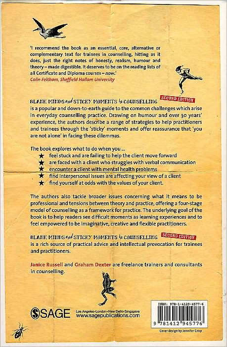 Blank Minds and Sticky Moments in Counselling: Practical Strategies and Provocative Themes