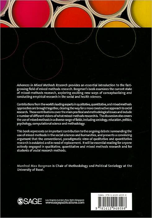 Advances in Mixed Methods Research: Theories and Applications
