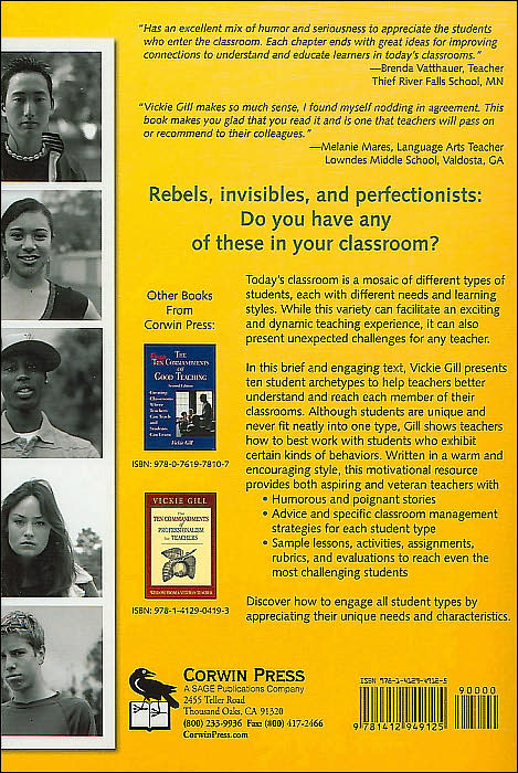 The Ten Students You'll Meet in Your Classroom: Classroom Management Tips for Middle and High School Teachers