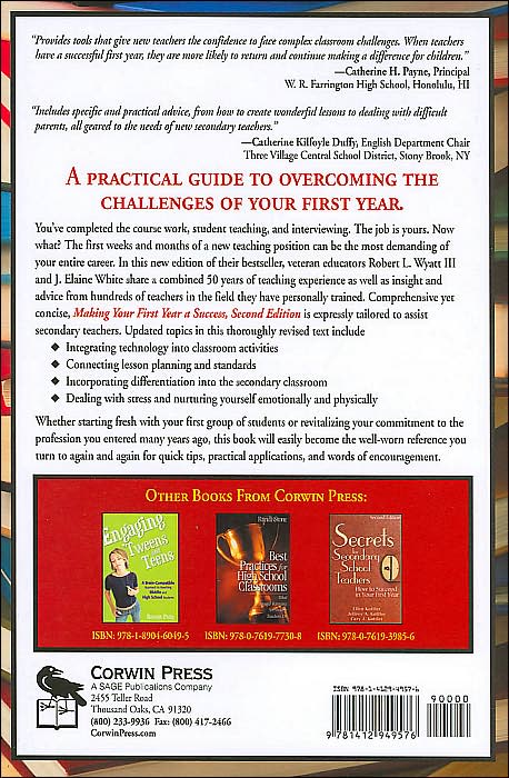 Making Your First Year a Success: A Classroom Survival Guide for Middle and High School Teachers