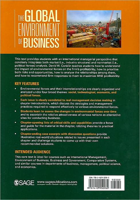 The Global Environment of Business: New Paradigms for International Management