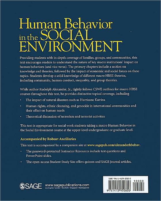 Human Behavior in the Social Environment: A Macro, National, and International Perspective